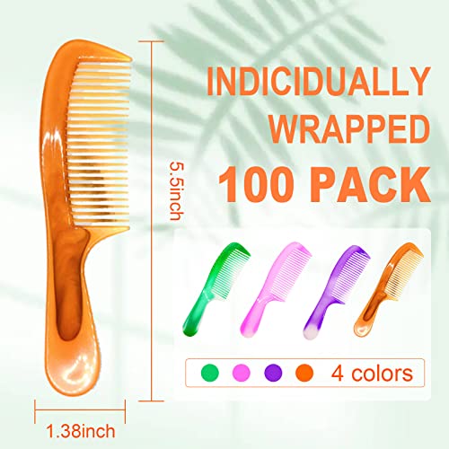Peines desechables de plástico multicolor pack 100 unidades miniatura 3