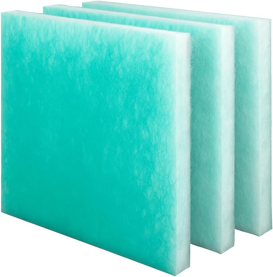 20"x20"x2.5" Fiberglass Exhaust Filters for Paint Spray Booth – 100 Pack Air Outflow Pads – Capture Overspray, Improve Air Quality, Durable Paint Booth Exhaust Filter Pads