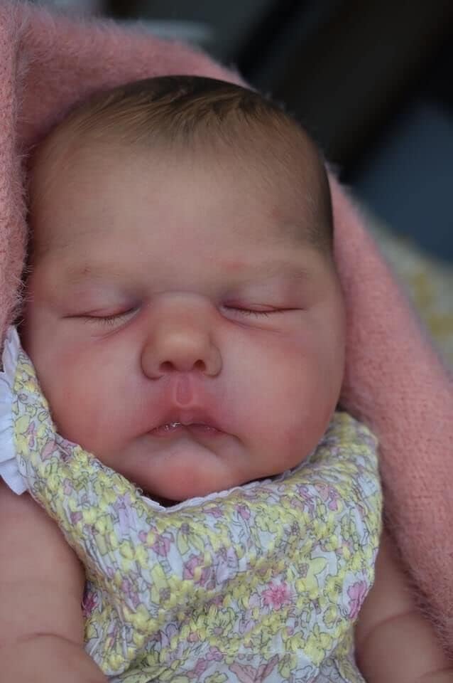 Miniatura 3 de Pinky - Muñeca de bebé recién nacida realista de 19 pulgadas y 18.9 in con pelo pintado de aspecto realista, regalo