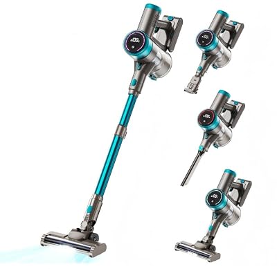 Okurim Cordless Stick Vacuum Cleaner, 55 Mins Fast Charging, 38KPA Lightweight Vacuum for Home Pet Hair Carpet Hard Floor (Green)