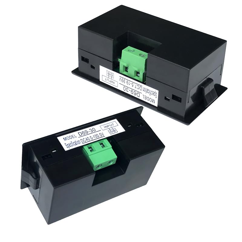 NURII DC Digital Display Voltmeter Digital Meter LCD Two-Wire Anti-Reverse D69-30(DC7.5-19.99V)