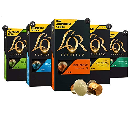 L’OR Espresso Coffee Smooth Selection – Cápsulas de Aluminio Compatibles con Máquinas Nespresso (R)* - 10 paquetes de 10 cápsulas (100 bebidas)