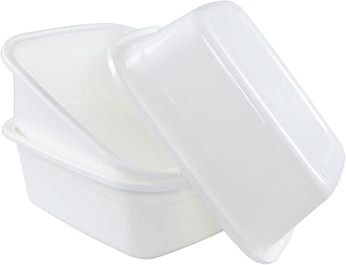 Miniatura 7 de Bandeja grande de 18 cuartos de galón, paquete de 3 lavabos de plástico