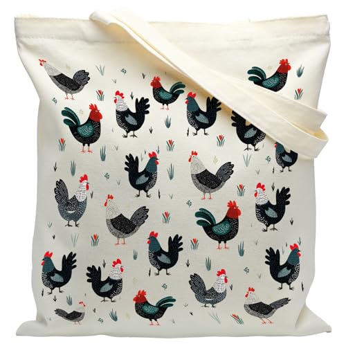 Bolso tote de lona LIAODUNUS con gráficos de animales para mujeres, bolsa de algodón para compras y trabajo miniatura 1
