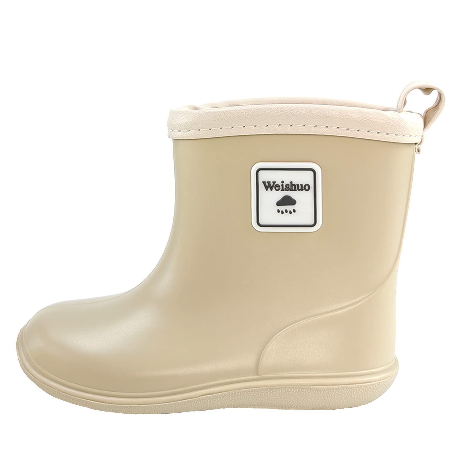 Weishuo Botas de Agua para Niños Unisex Bota de Goma Impermeable Lluvia Bebé Niñas