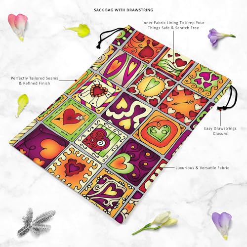 Image of ArtzFolio Doodle Drawing | Reusable Sack Bag | Bag for Gym, Storage, Vegetable & Travel