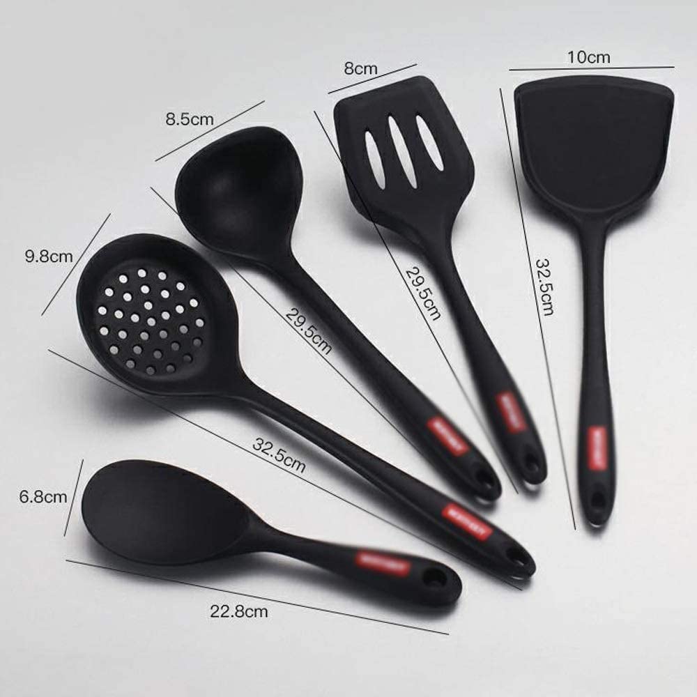 Zestaw przyborów kuchennych 5 szt. Zestaw przyborów silikonowych Non Stick zestaw narzędzi kuchennych Łopatka Łopata Izolacja cieplna Naczynia kuchenne/3872