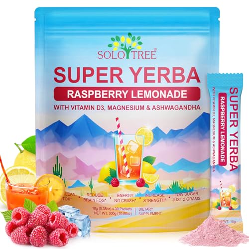Yerba Mate Tea Instant Powder Super Yerba Mate for Brain Fog & Gut Health Super Calm Energy Drink Mix Packets Stay Refreshed and Focused Throughout the Day - 30 Servings