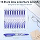 Erasable Ballpoint Pen, Pack of 12 Blue Eraser Pens, 0.5 mm Refillable Eraser Pen, Rollerball Pen Erasable, Gel Pen Erasable, Friction Pens, Gel Pens Set for Primary School