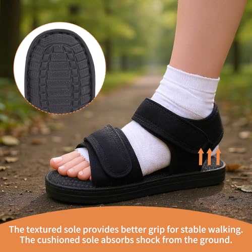 Post Op Recovery Shoe, with Adjustable Strap, Lightweight Medical Walking Shoe , for Left or Right Foot, for Post Surgery or Operation Support, Broken Foot, Stress Fractures, Injured Toes, Sprains, Bunions, for Children, 1 pcs, XS