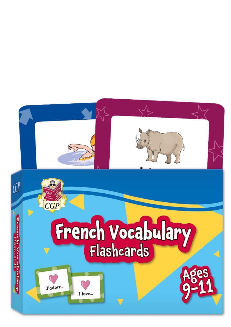 French Vocabulary Flashcards for Ages 9-11 (with Free Online Audio) (CGP KS2 Activity Books and Cards)