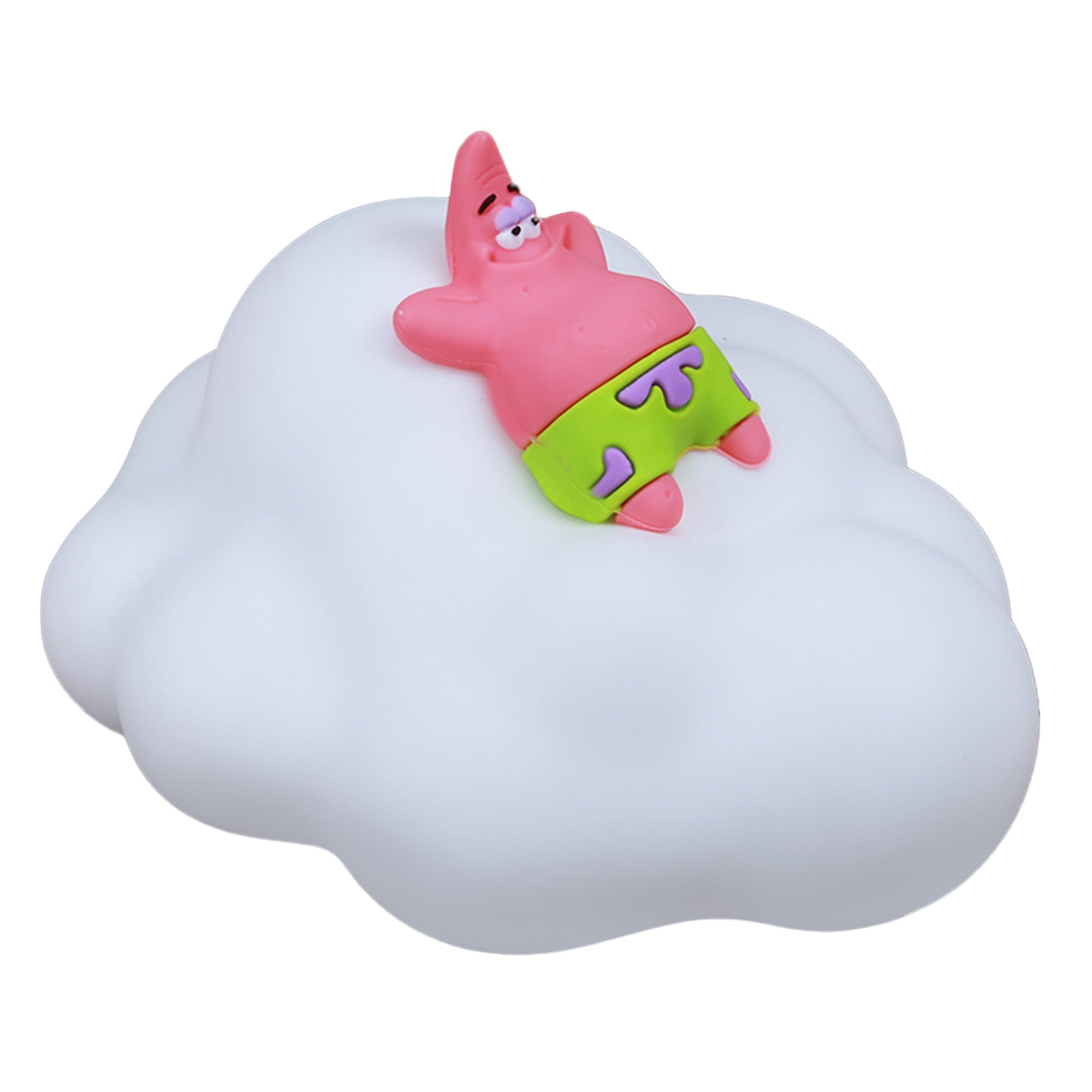 Blue Sky Studios Patrick Star Spongebob Squarepants & Patrick Night Light - Usb-C Rechargeable Mood Lamp, 3 Brightness, Soft Vinyl - Desk & Bedside