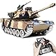 1:18 RC Panzer M1A2 Abrams, 2.4GHz Panzer Ferngesteuert mit Schussfunktion, Ferngesteuertes Militärfahrzeug mit Metallketten, Rauch, Licht, Sound, Armee Spielzeug für Kinder Erwachsene