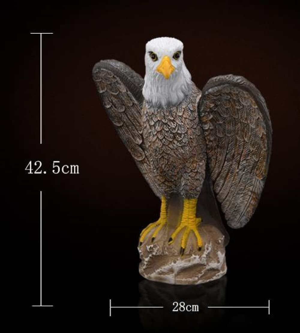 Eagle Decoy Statua ptaka do ogrodu na zewnątrz dekoracja podwórka - ogród sztuczny orzeł ptaki plastikowa ozdoba ptaka