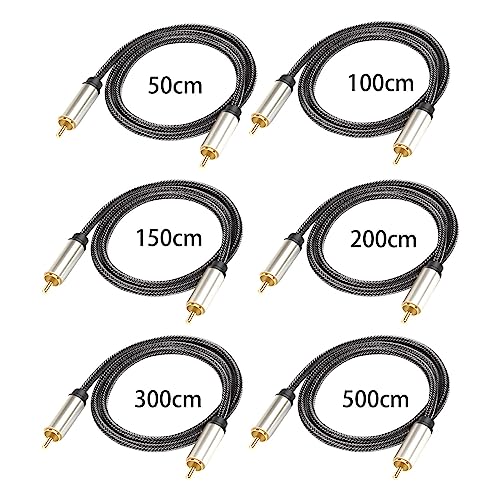 Image of Coaxial Digital Audio Cable 1 Male to 1 Male RCA for Soundbar 0.5m|Consumer Electronics|TV Video & Home Audio|TV Video & Audio Accessories |1 Audio Cable