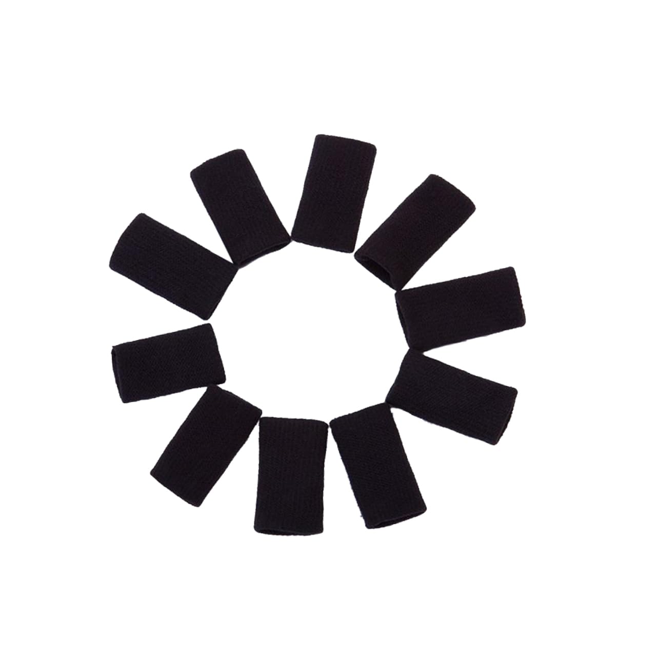 Ipetboom 10Pcs Sports Thumb Sleeves Elastic Compression Braces for Basketball Volleyball Lightweight Breathable for Protection Black