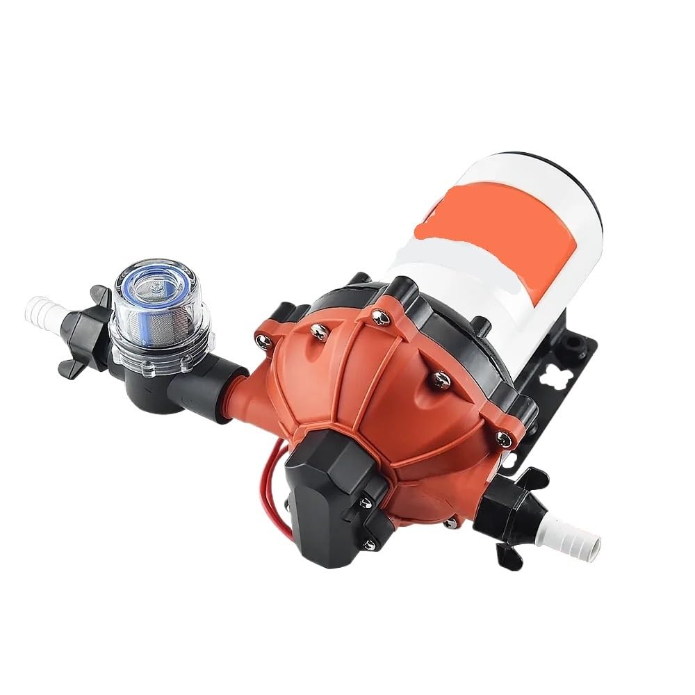 55 Series 12V 24V Water Diaphragm Pump, 5.0GPM 60PSI Self-Priming Pressure Pump with 1/2" NPT Ports(DC 12V)