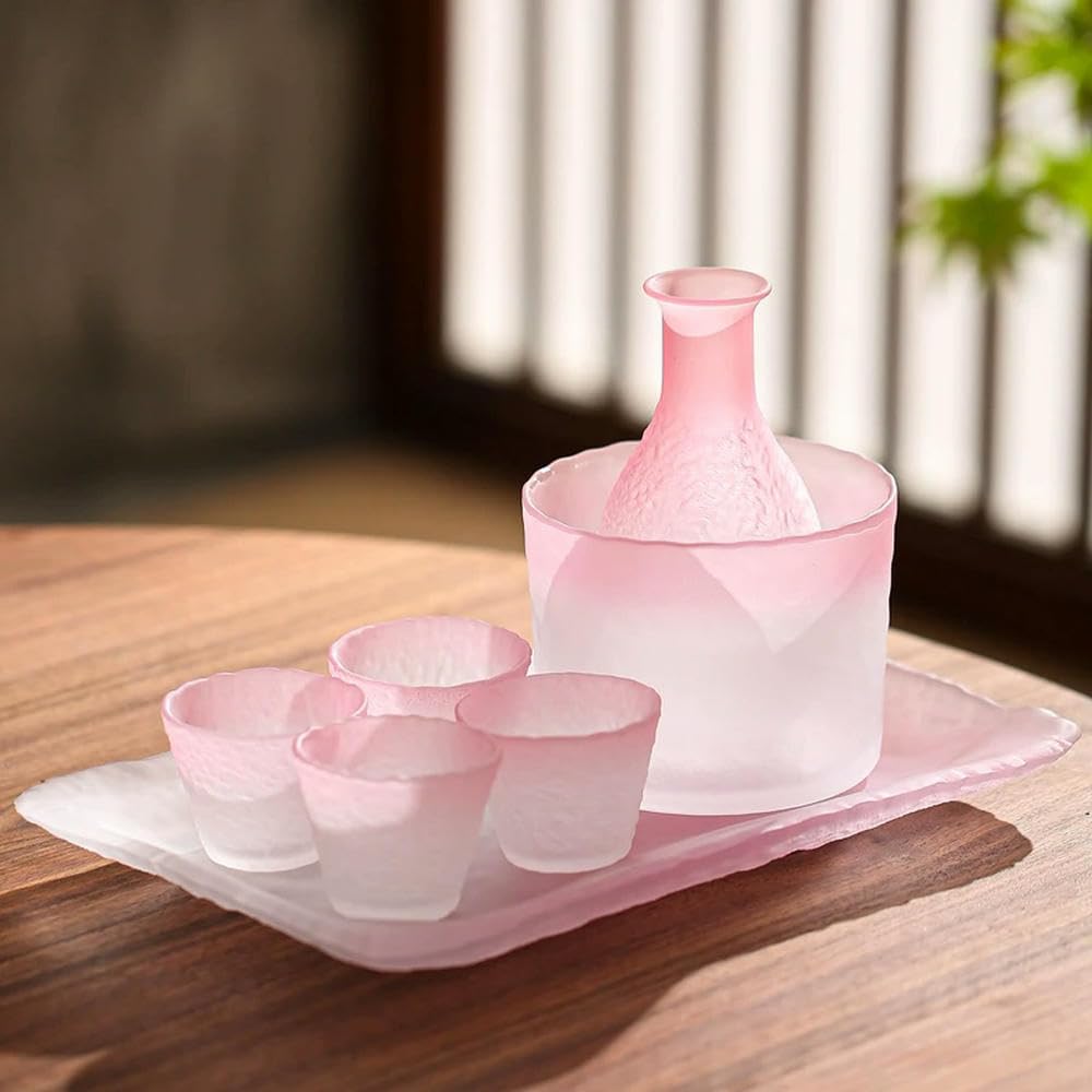 Amazon.co.jp: 透明クリスタルカップ 酒器 セット 徳利 & 盃 セット 