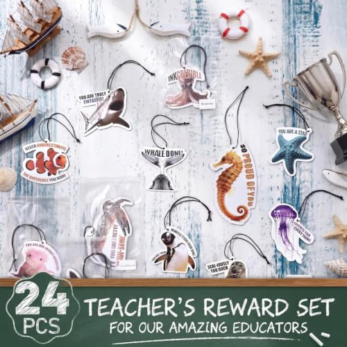Image of Siifert 12 Pcs Evs Week Gifts Bulk Ocean Theme Bulk Funny Air Freshener Car