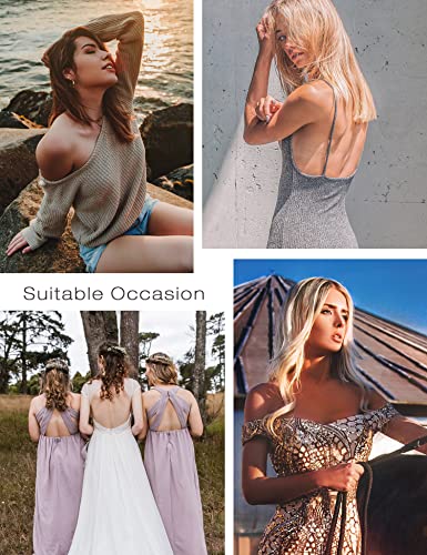 Image of Wingslove Adhesive Bra Reusable Strapless Self Silicone Push-up Invisible Sticky Bras for Backless Dress