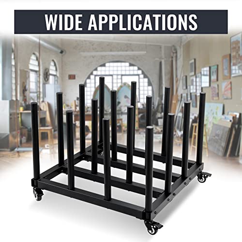 Migoda Vinyl Cart Mobile Rack,16 Roll Heavy Duty Media Roll Cart,Vinyl Organizer Round Core Vinyl Rolling 1200Lbs Vinyl Rack For Blueprint,Photography Paper Rolls Organize Mobile Storage #TOP3