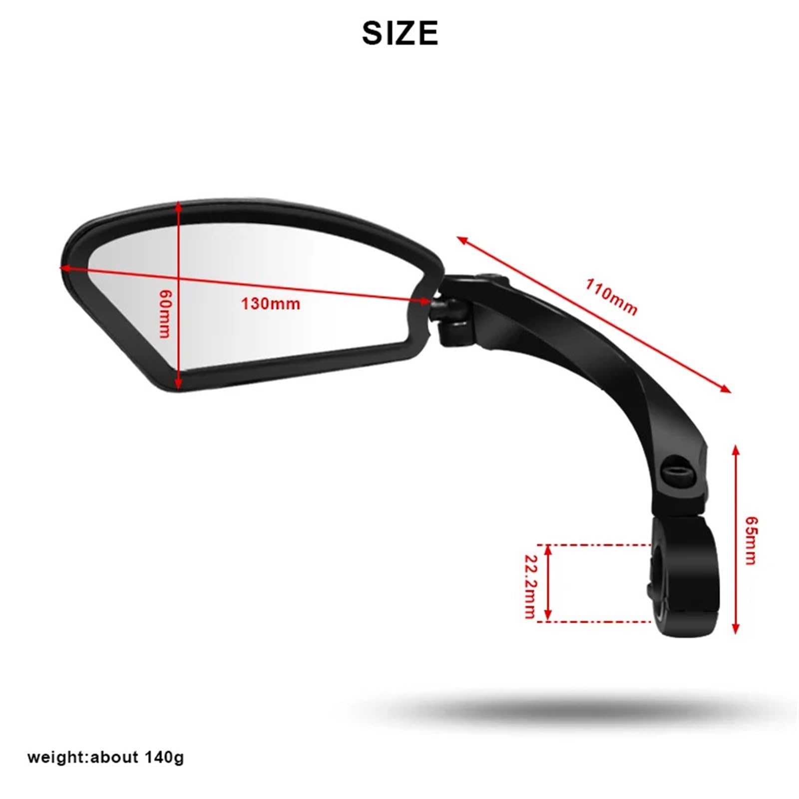 Mini Fahrradlenker Spiegel Bicycle Rearview Mirror, 360° Rotatable Wide Range for Bike & Electric Scooter Handlebar(1Set(Left and Right))