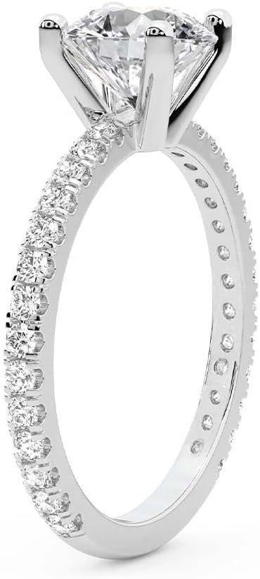 FRIENDLY DIAMONDS Lab Grown Diamond Ring For Women IGI Certified | 1-5 Carat Emily Eternity Lab Diamond Ring | 14K Or 18K White, Yellow Or Rose Gold | FG-VS Quality - Image 2