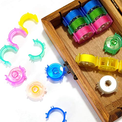 Image of YEQIN 100 pcs /Pack Sewing Bobbin Small Clips Sewing Tool Clip Accessory Bobbin Holder Clips Colorful Thread Clips Holder Tool