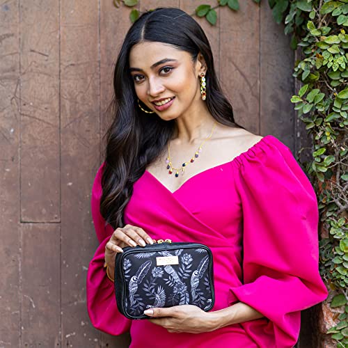 Anuschka Travel Jewellery Organizer - Wanderlust Collection - Nylon Fabric with Genuine Leather Trim and Artwork Print4