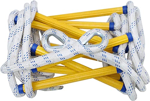 Rope Ladder, Safety Ladder,Emergency Fire Escape Ladder Escape Ladder Flame Resistant Safety Rope Fast to Deploy/Onecolor/20M65Ft