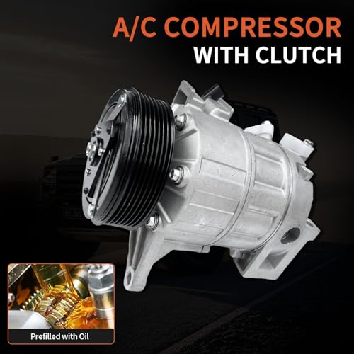 Image of AC Compressor with Clutch Replacement for Nissan Maxima Murano 2009-2014 | with A /C Clutch AC Compressor Fit for Quest 2011-2015 Pathfinder 2013-2014 3.5L,Replaces CO11319C,926001JA0A,926001JA1A