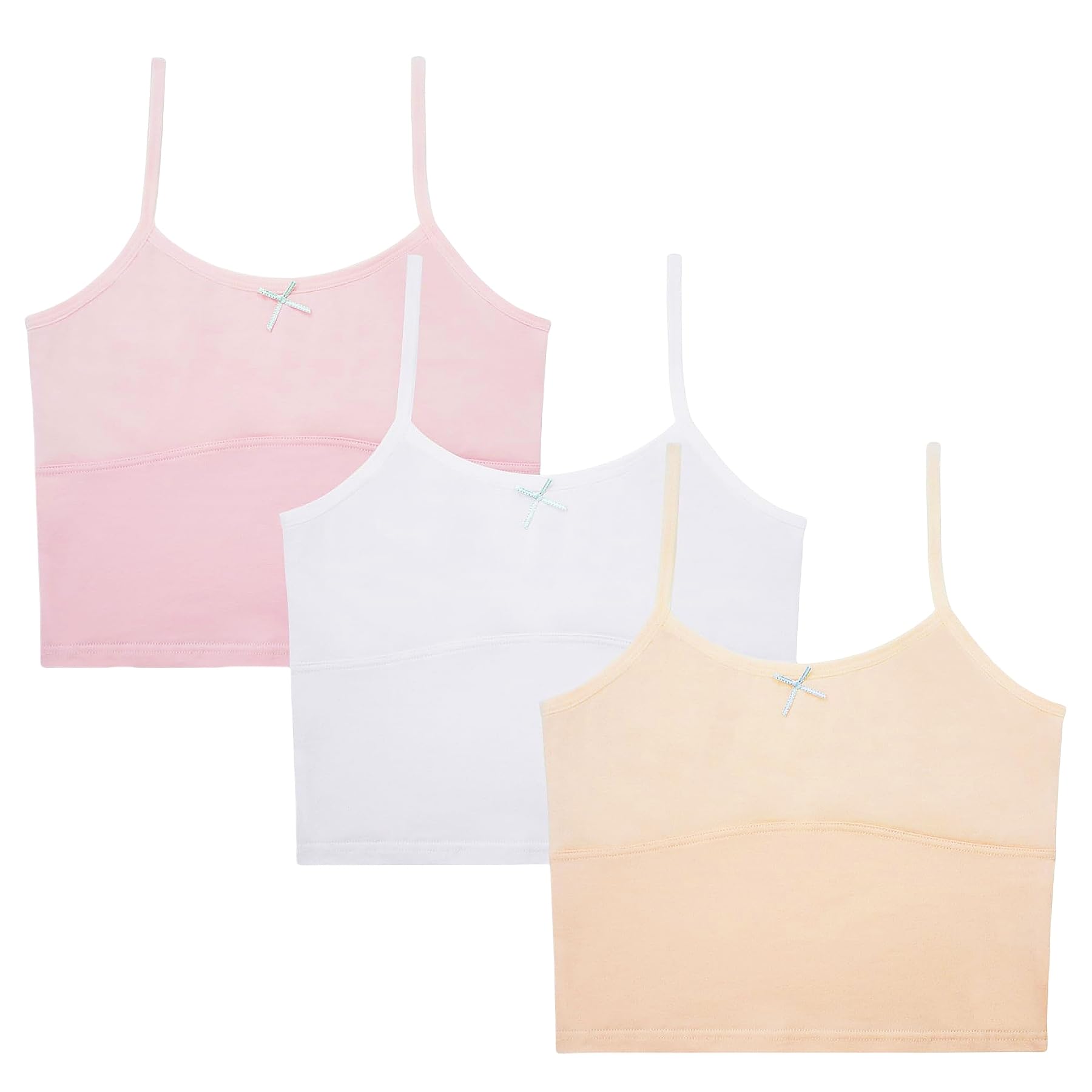 Training Bras for Girls Tank Tops Built in Bra for 7-14 Years