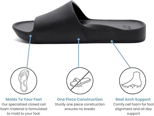 Miniatura 4 de Archies Sandalias ortopédicas de recuperación para alivio de la fascitis plantar, dolor de pies y dolor de talón, ligeras, acolchadas y absorbentes