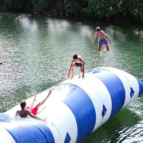 Pelota Inflable Para Saltar,Bolsa De Aire Inflable Para Saltar En El Lago,Bolsa De Salto Inflable Con Gotas De Agua De Pvc Para Juegos Acuáticos,Almohada Para Saltar Con Bomba De Aire,8.2 * 13Ft