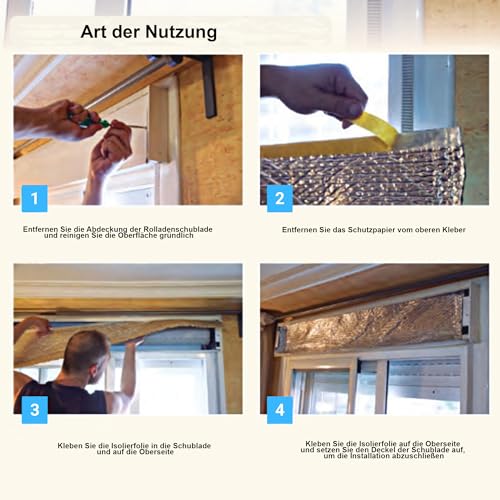 Optimer Home - Rollladenkasten Dämmung - 1.20x0.25m - Dämmung Selbstklebend
