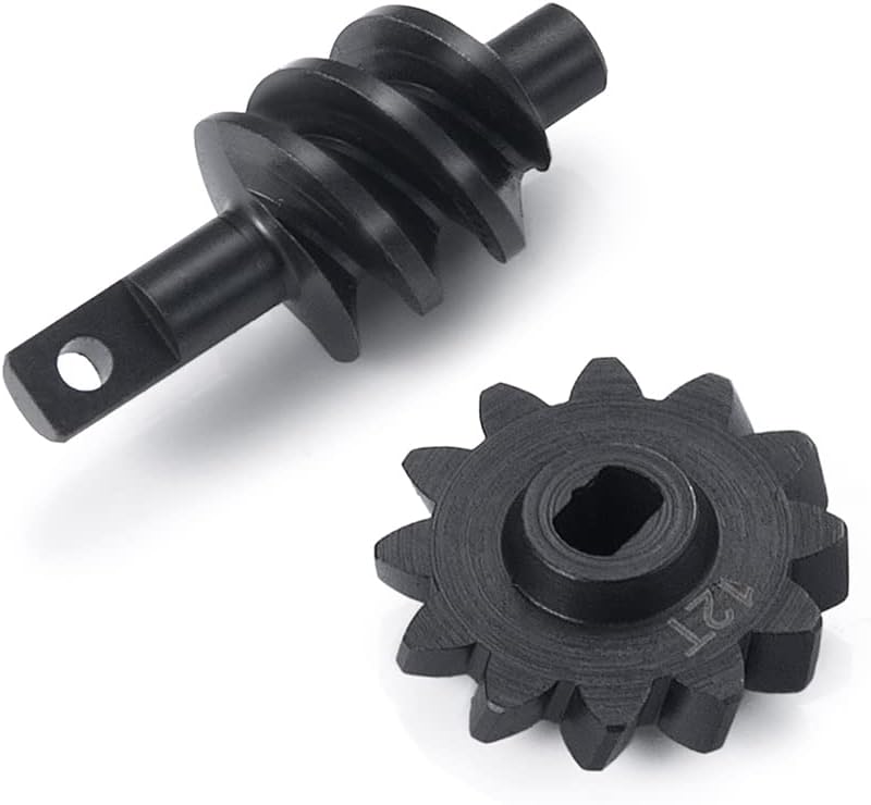 RCLIONS Hardened Steel Differential Diff Gear Set Upgrades for 1/24th Axial SCX24 Deadbolt AXI90081/C10 Gladiator Bronco Front&Rear Axles Accessories (12T)