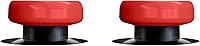 Vista 2 de KontrolFreek No-Slip Thumb Grips for Nintendo Switch Pro and Switch 2 Controller 4-Pack Red & Black
