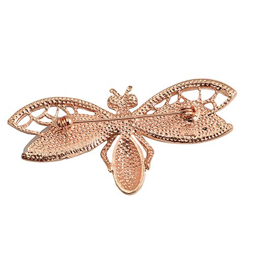 Elegant Floral Brooch Pin in Gold Tone