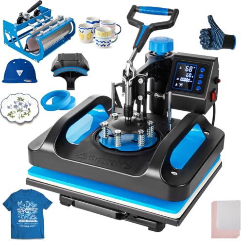 Leomru 5 in 1 Heat Press Machine, Sublimation Heat Press 12x15 inch...