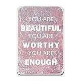 You are Beautiful You are Worthy You are Enough Iron Poster Painting Tin Sign Vintage Wall Decor for...