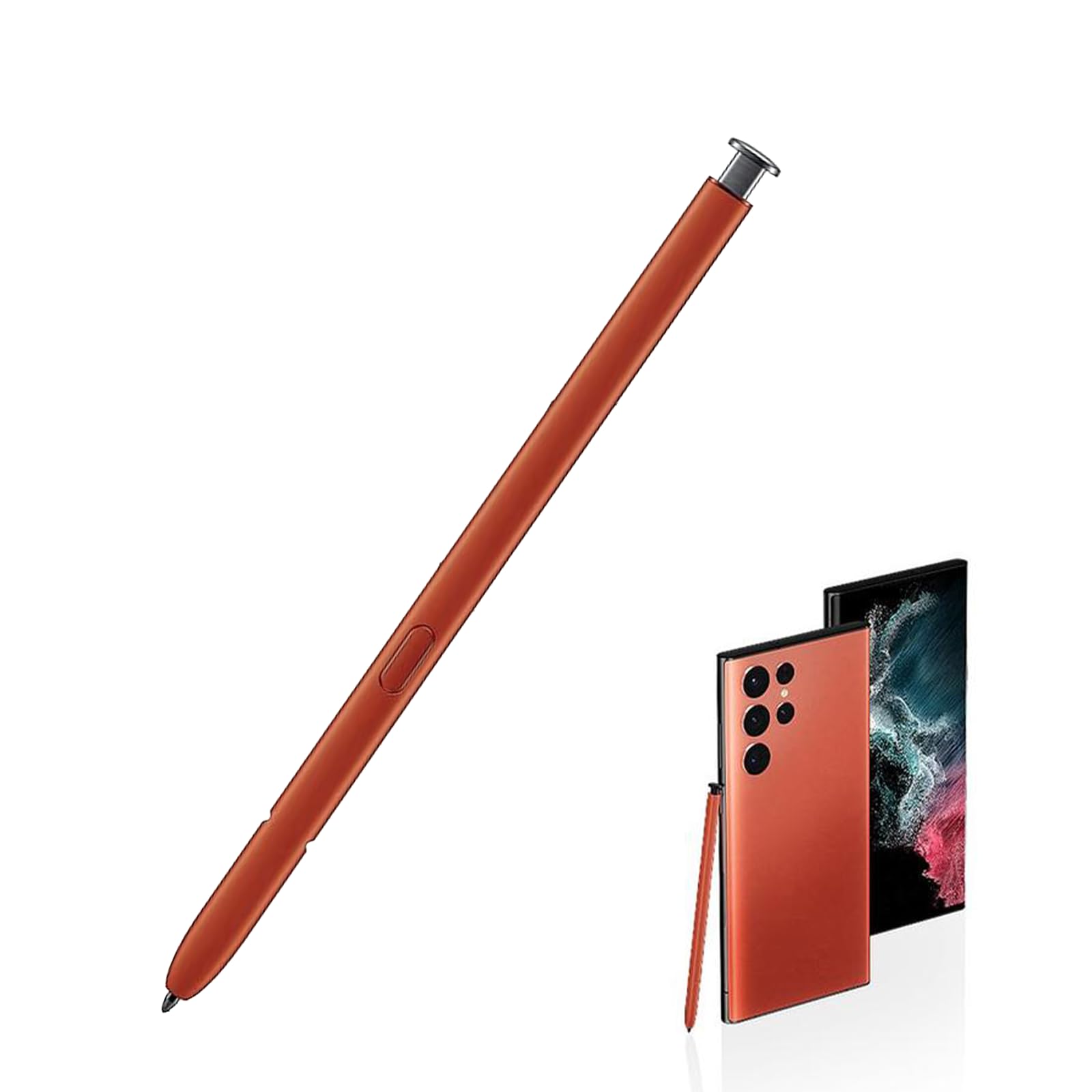 Galaxy S22 Ultra S Pen Replacement for Samsung Galaxy S22 Ultra 5G 6.8" SM-S908U All Versions Stylus Pen (WithoutBluetooth) (Orange) + 5X Replacement