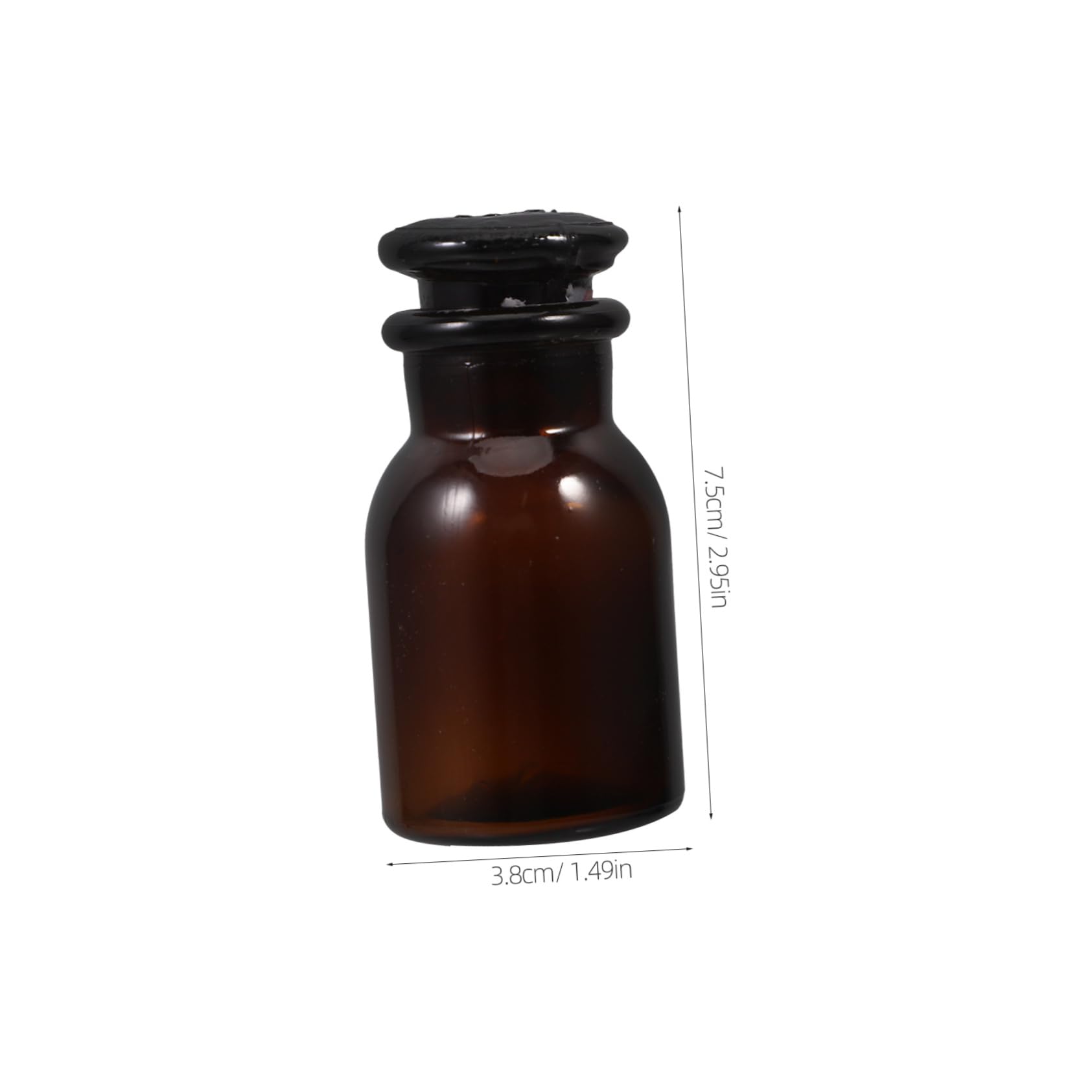 NAMOARLY 30ml Brown Wide Mouth Reagent Bottle Empty Liquid Container Laboratory Glassware Easy to Clean and Safe