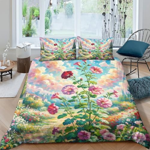 Linge de lit Pétunie 3D king size avec fermeture éclair - 2