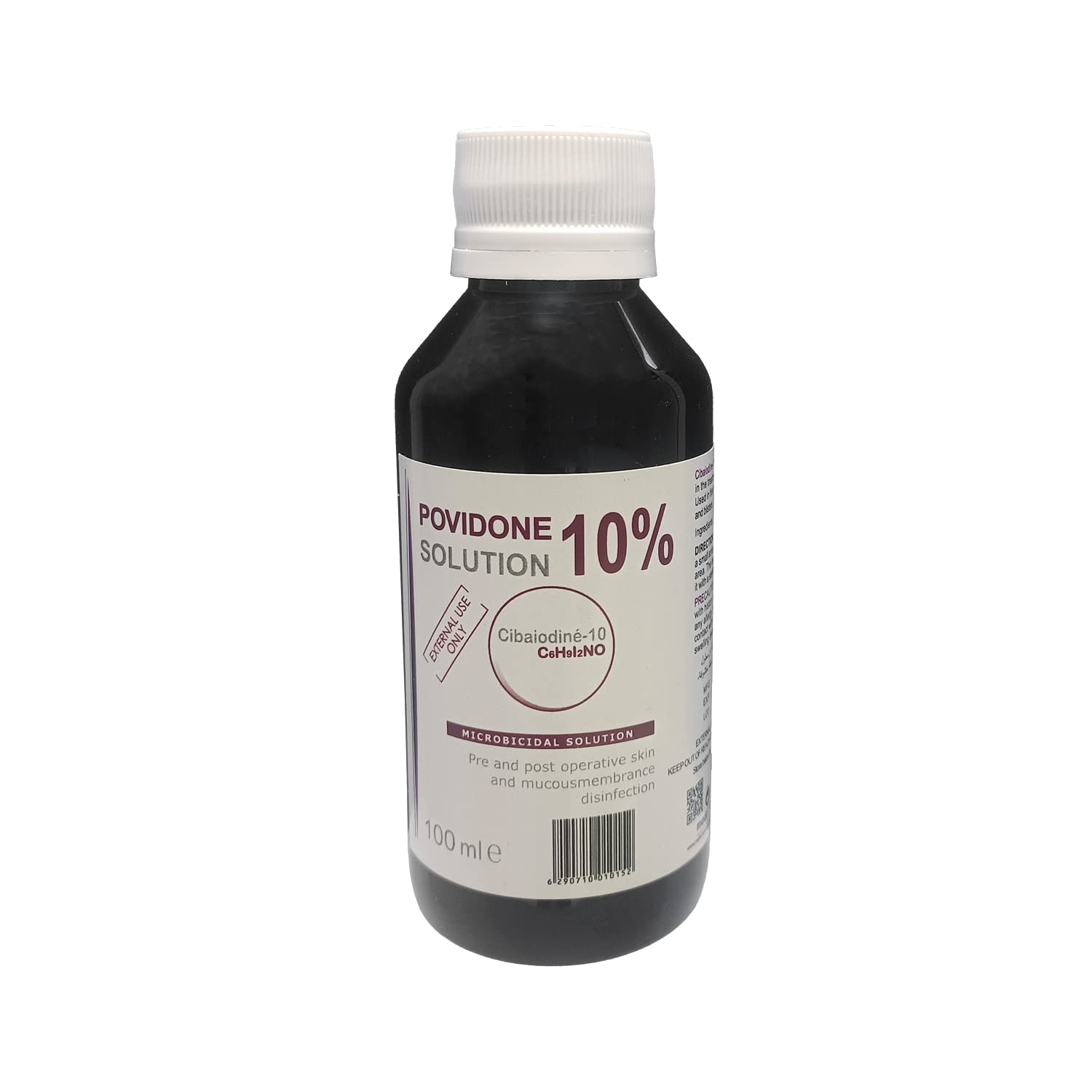 King Mariot Medical Equipments10% Povidone Solution 100ml, Microbicidal Solution, Pre and Post Operative skin and Mucousmembrane Disinfection C6H9I2NO For External Use