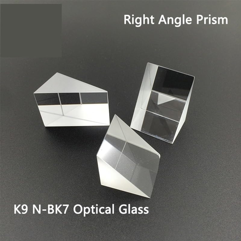 Lot de 2 prismes réfléchissants en Verre K9 20 x 20 x 20 mm, Prisme à Angle Droit for la réflexion d'image Optique