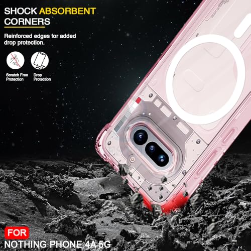 Image of AESTMO Clear Back Cover for Nothing Phone 4A | 360 Protection | Transparent Back Cover for Nothing Phone 4A (PC + TPU, Compatible with MagSafe Accessories, Transparent Bumper)