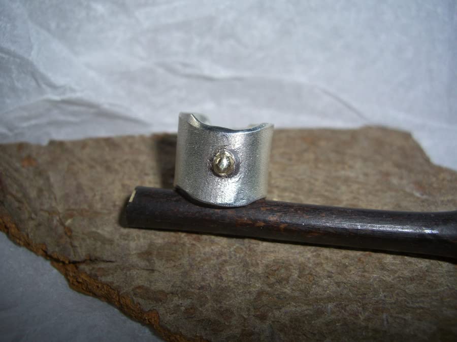 Ohrklemme Ear Cuff - Silber mit Goldkügelchen