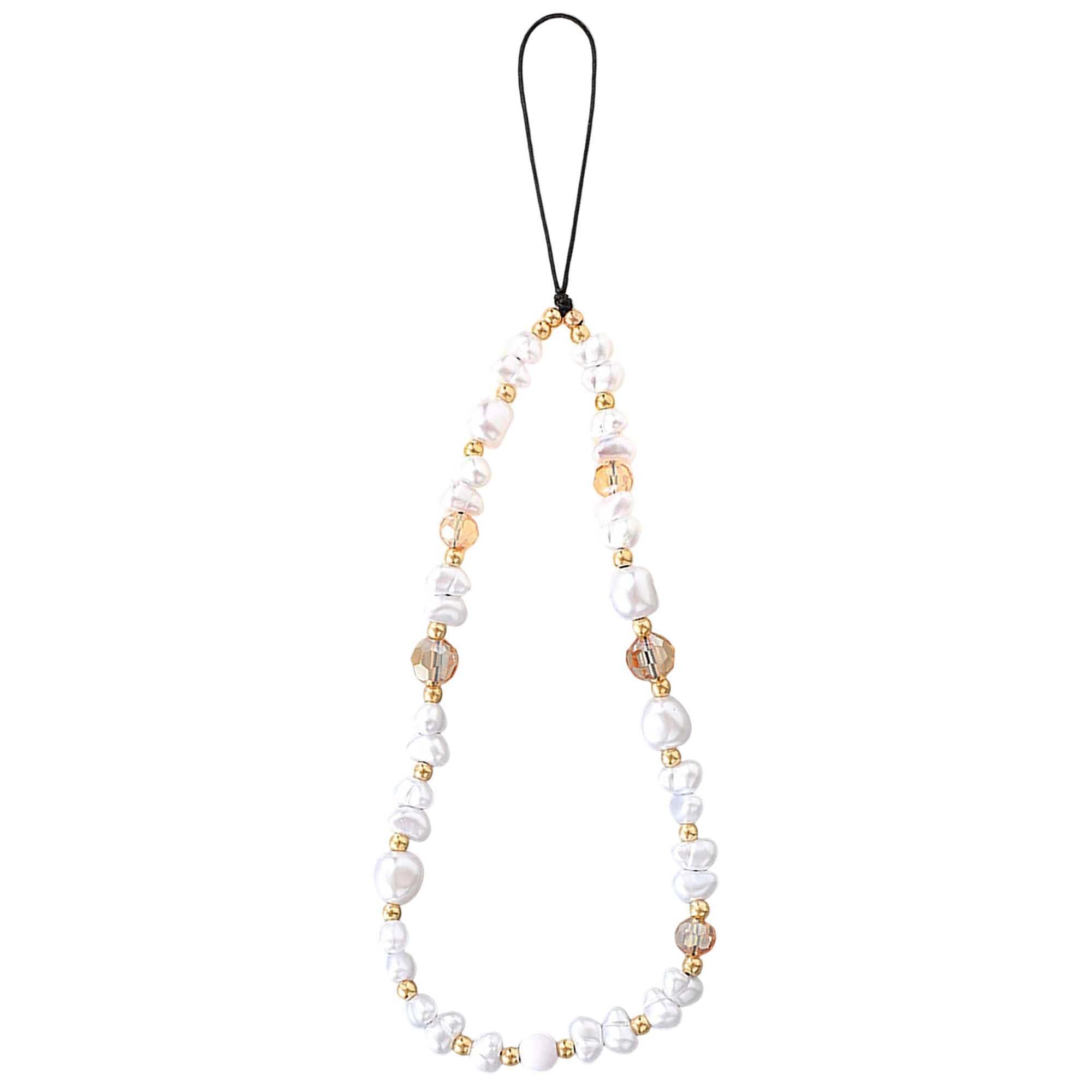 Cordon de téléphone perles fixes girly chic pour smartphone tendance - 7