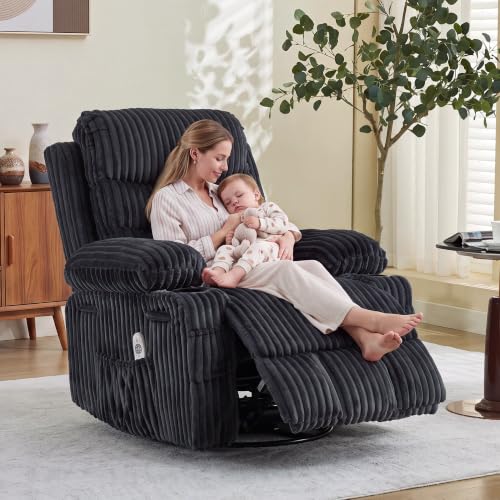 Garvee Oversized Swivel Massage and Heat Recliner