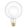 FLSNT G125(G40) Decorative Dimmable Globe LED Bulbs, 2700K Soft White, 7W(40W Equivalent), 400LM, E26 Medium Base, CRI90, Oversized Edison Bulb for Bathroom Bedroom Living Room